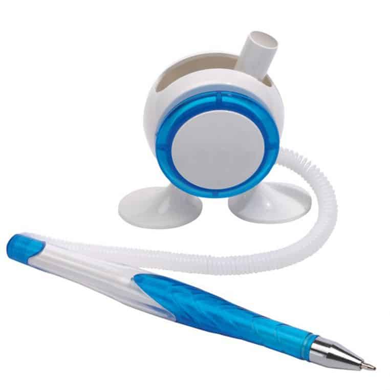 Ручка пластикова на підставці чорне чорнило