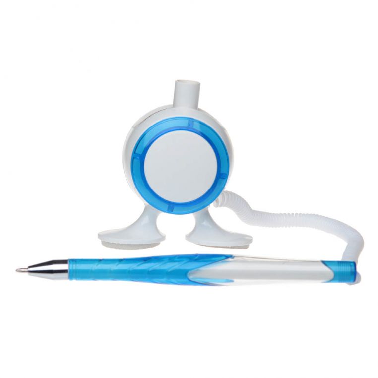 Ручка пластикова на підставці чорне чорнило - Зображення 2