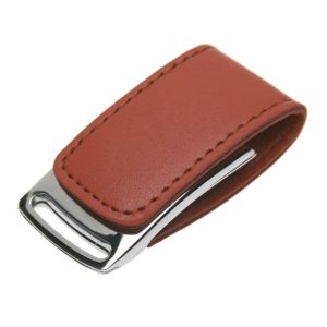 Флеш-пам'ять 64 Гб метал + шкіра