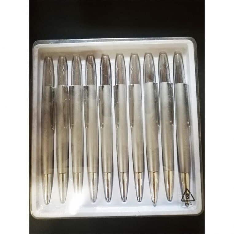 Ручка металева поворотна чорне чорнило