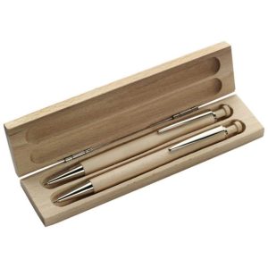 ЕКО набір дерев'яний (ручка + олівець) у футлярі