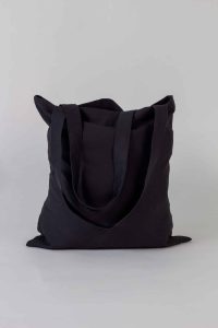 Еко-сумка Куфайка Чорна, Саржа 240г/м, Бавовна 100%