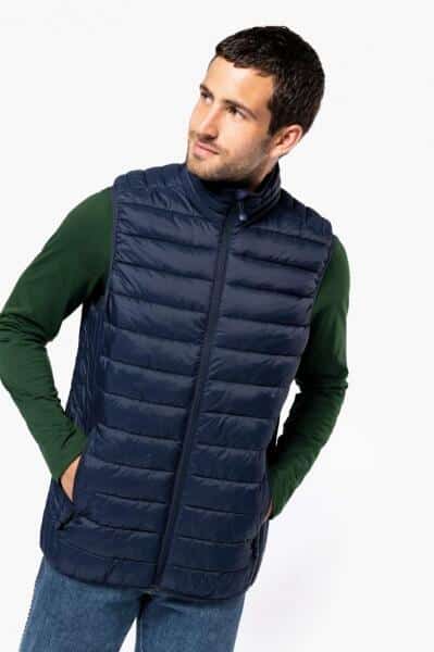 MEN’S LIGHTWEIGHT SLEEVELESS FAKE DOWN JACKET